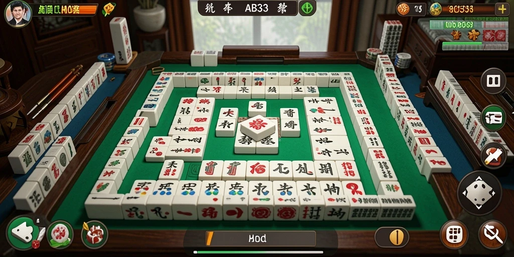 Tampilan gameplay Mahjong yang menantang dan menyenangkan.