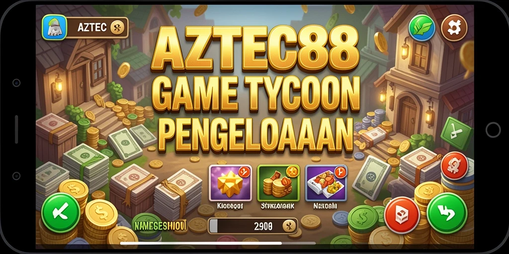 Tangkapan layar gameplay AZTEC88 yang menunjukkan strategi bisnis yang menarik.