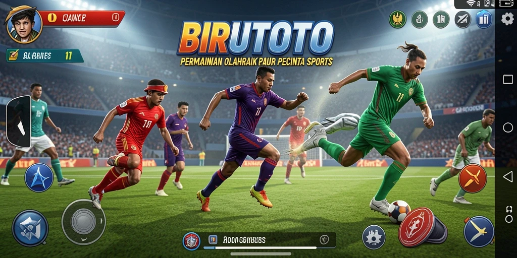 Tampilan gameplay seru dalam BIRUTOTO yang memikat pemain olahraga.