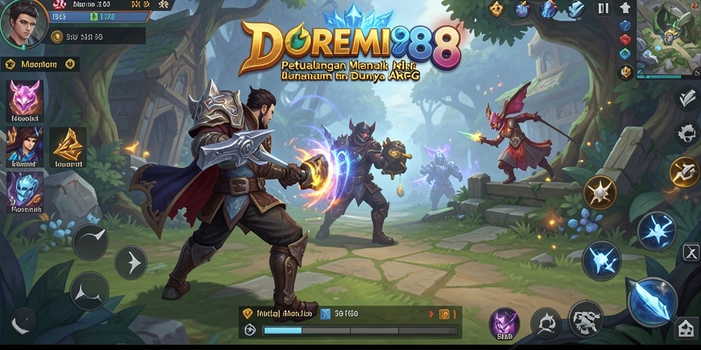 Screenshot saat gameplay DOREMI88 menunjukkan aksi pertarungan yang mendebarkan.