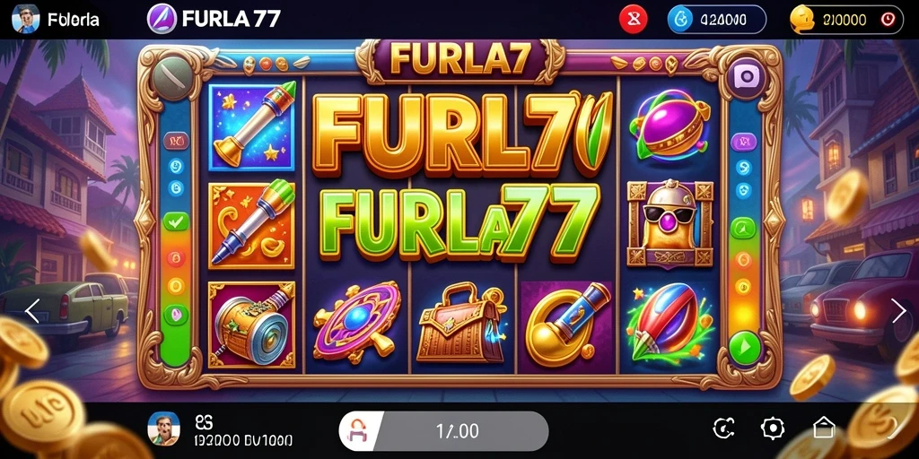 Screenshot FURLA77 menampilkan gameplay slot yang mendebarkan.