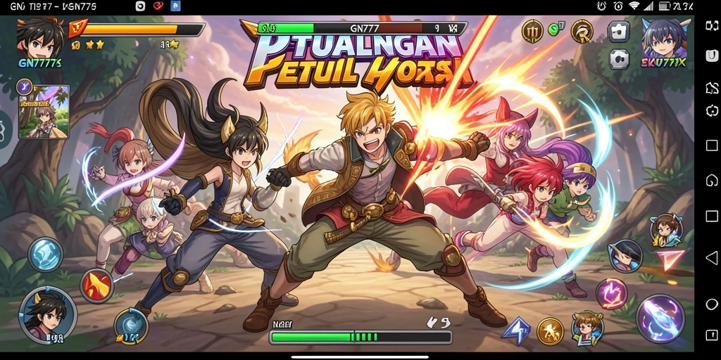 Screenshot gameplay GN777 yang menggambarkan aksi seru dalam dunia Anime.