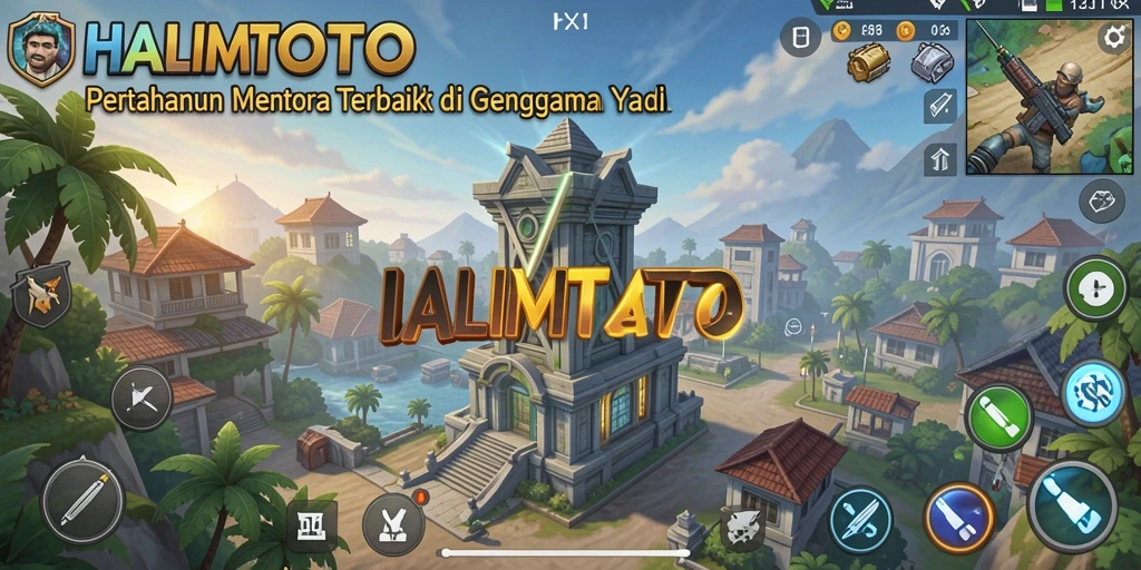 Tampilan dinamis dan strategis dari gameplay HALIMTOTO.