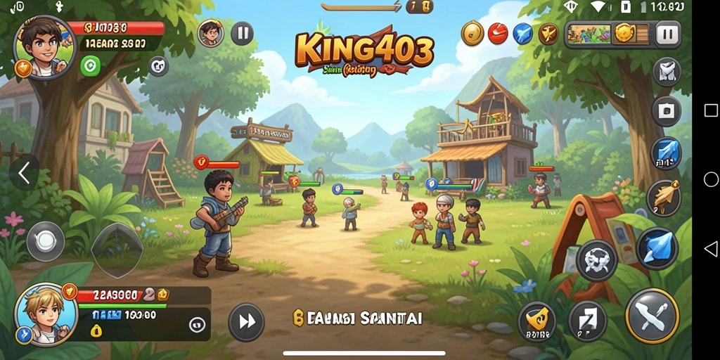 Screenshot utama KING403 menunjukkan pemain sedang menikmati gameplay casual.