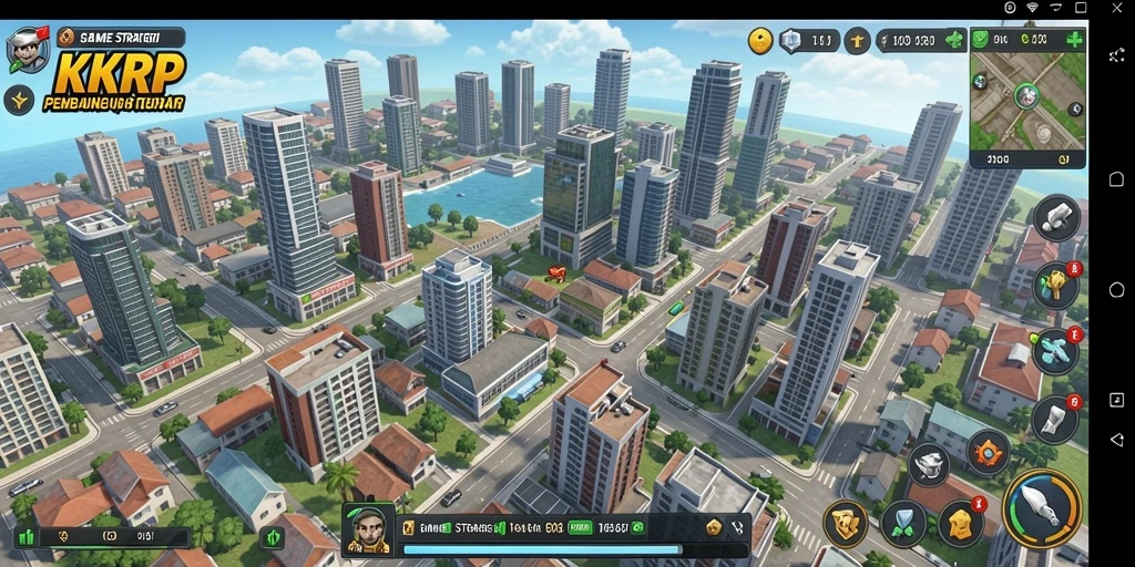 Gameplay menarik dari KKRP dengan fitur pembangunan kota.