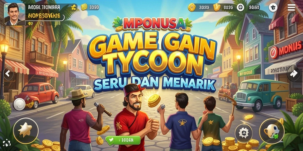 Tangkapan layar dari gameplay <strong>MPONUSA</strong> menunjukkan keseruan dalam membangun bisnis.