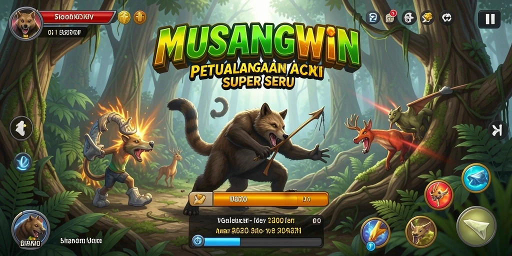 Tampilan gameplay seru dari MUSANGWIN dengan aksi menegangkan.