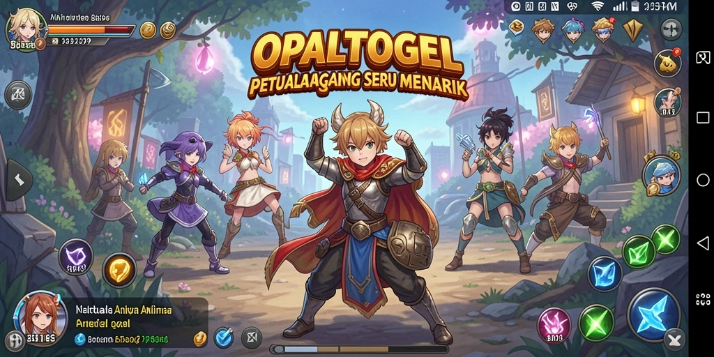 Tampilan gameplay OPALTOGEL yang menampilkan karakter Anime beraksi.
