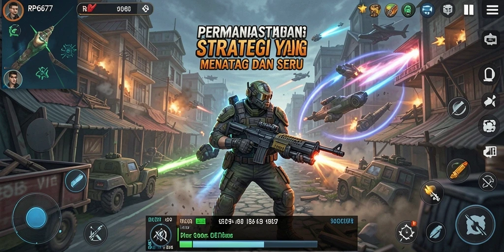 Tampilan gameplay RP6677 yang intens dan penuh strategi.